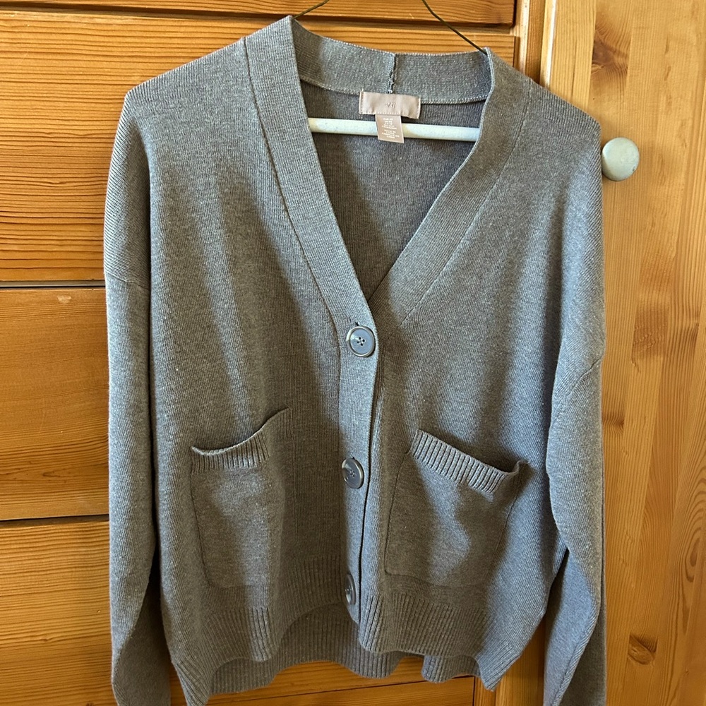 H & M Brown/Gray Cardigan